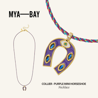 MYABAY马蹄铁U型吊坠编织绳项链