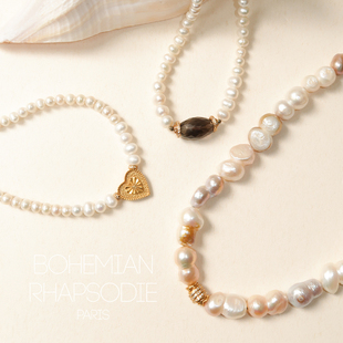 Bohemian Rhapsodie巴洛克珍珠项链合集不可调节喇叭扣秋冬毛衣链