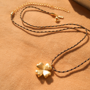 比利时MYA BAY四叶草镀24K金磨砂质感项链小众设计可叠戴锁骨链