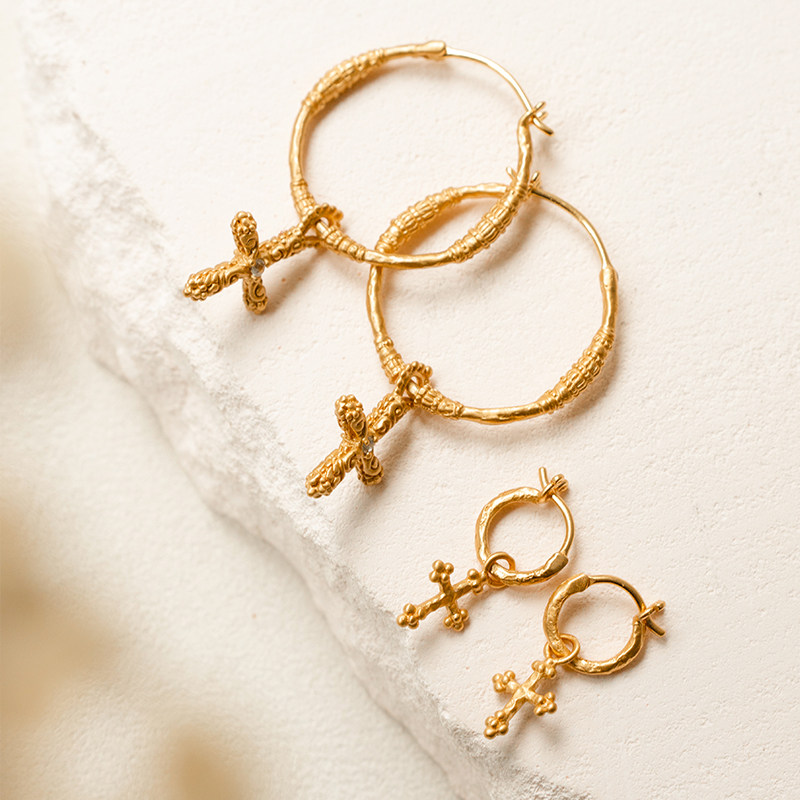 AnandaSoul十字架耳环独特重工