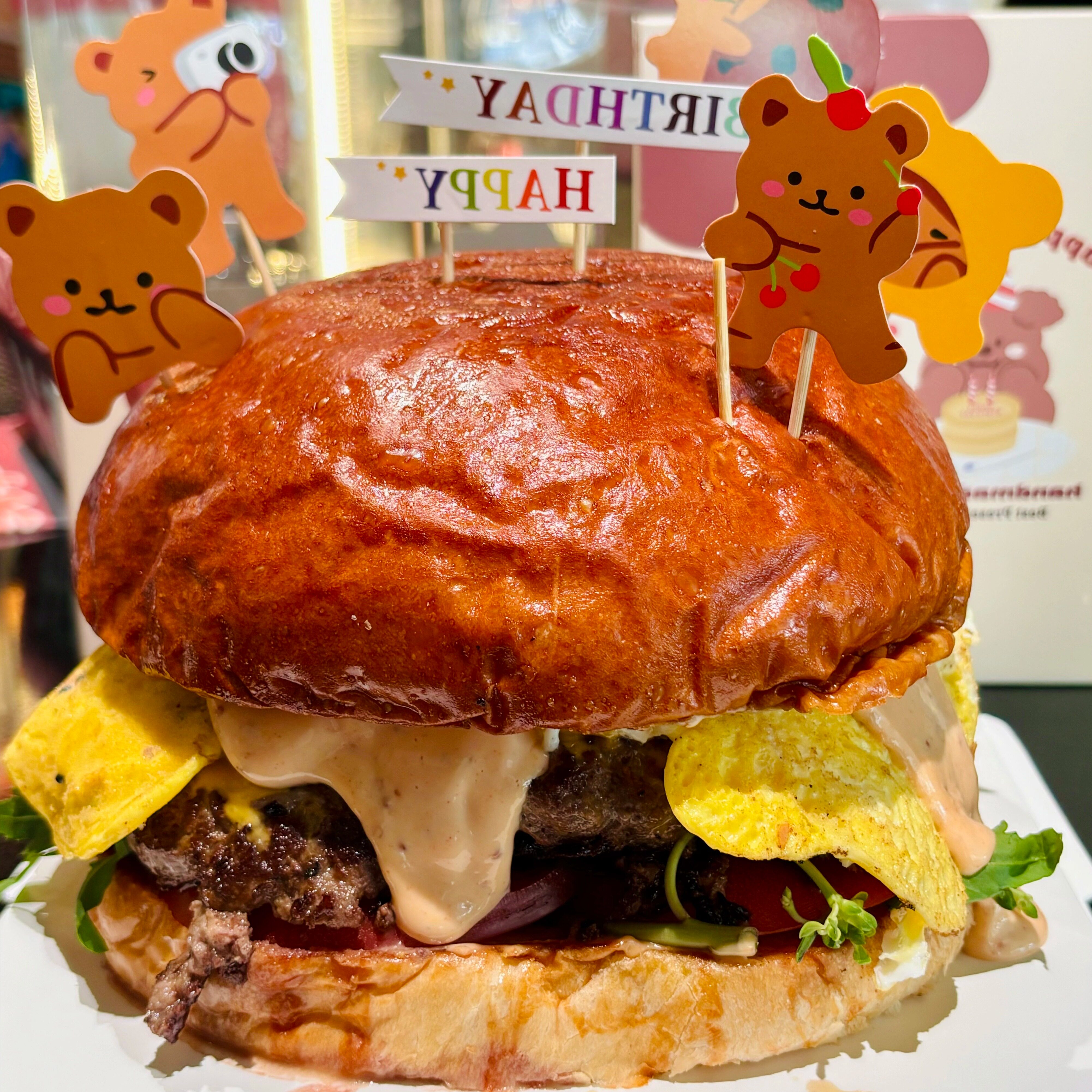 定制超大汉堡胚巨无霸生日美式汉堡面包皮蛋糕餐厅商用手工DIY