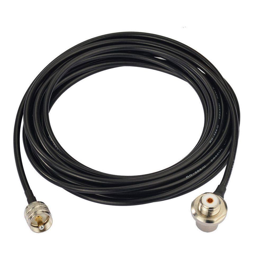 车载台夹边馈线50-3馈线5米M公头车载对讲机夹边线 车台天线引线