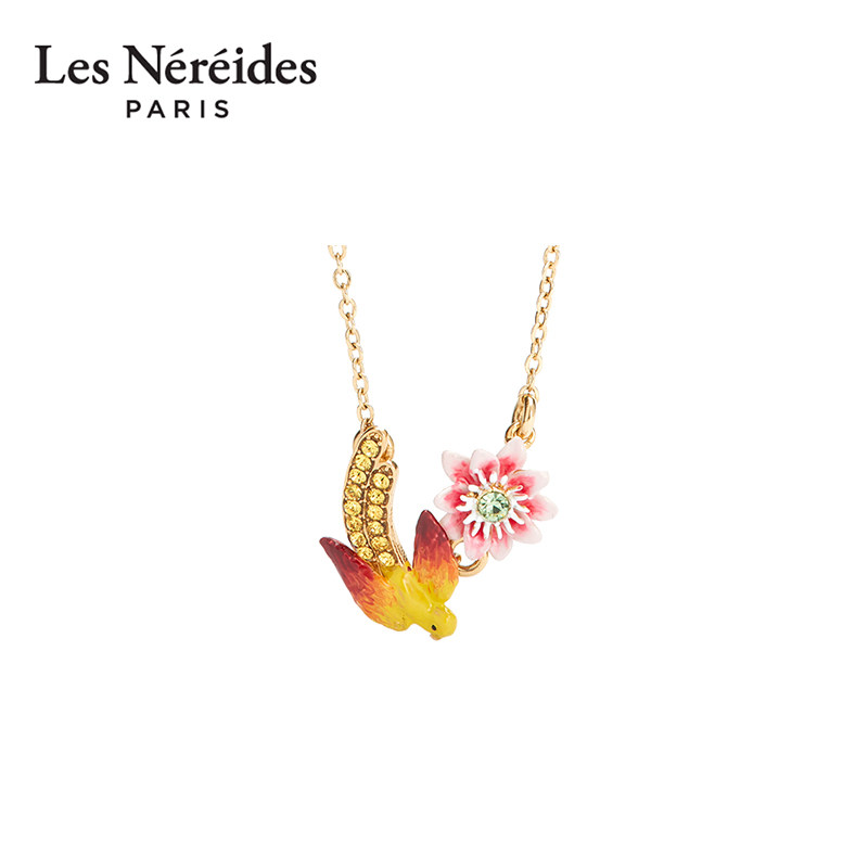 Les Nereides伊甸乐园系列 西番莲与小鹦鹉 项链