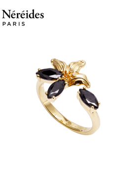 Les Nereides鸢尾花系列 金色百合 可调节戒指
