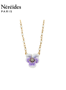 Les Nereides三色堇系列 紫色三色堇 项链