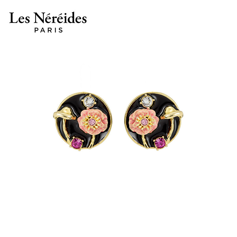 Les Nereides漫步巴比松系列 银莲花与蘑菇 耳环