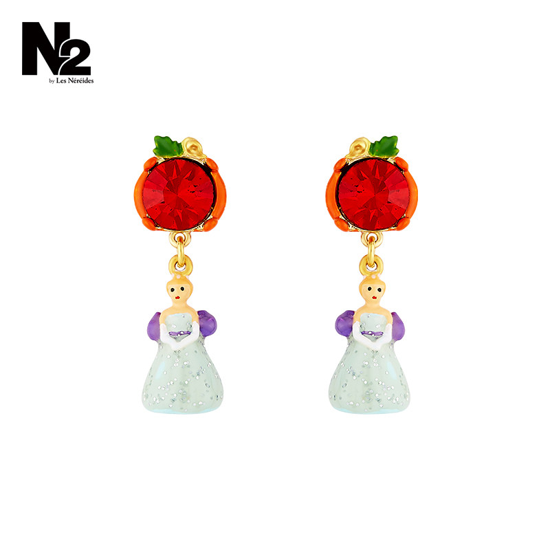 n2 by les nereides灰姑娘与南瓜耳钉式耳环 简约浪漫童话故事