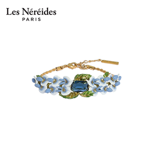 手链 紫藤与蓝水晶 手镯 Nereides紫藤花系列 Les
