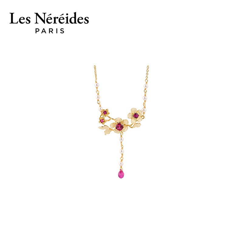 Les Nereides巴黎歌剧院系列 金色银莲花吊坠 项链