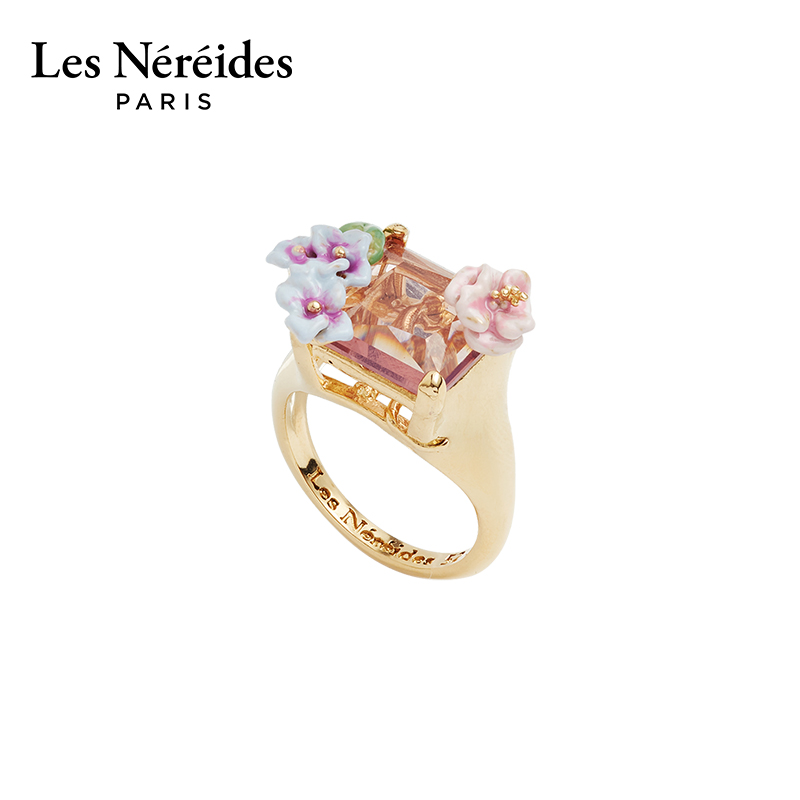 Les Nereides霍滕斯花园系列 粉色水晶石 戒指