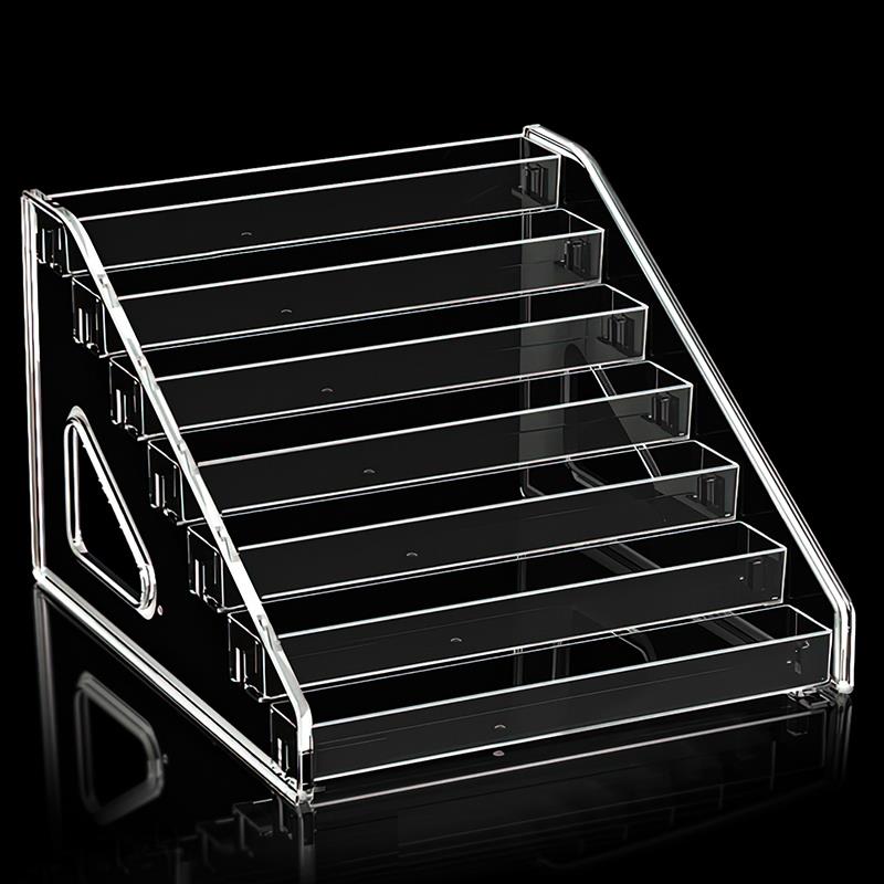 塑料展示架透明阶梯小摆件置物架吧唧手办直播陈列多功能收纳架