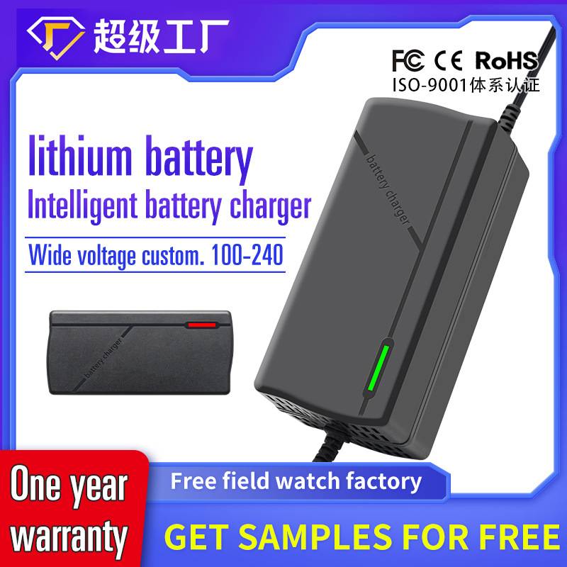 智能磷酸铁锂聚合物14.6v16.8v5A12.6V10A电动工具车锂电池充电器