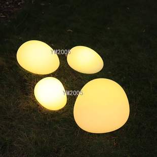 石头灯户外太阳能庭院灯仿真防水创意广场公园景观氛围草坪落地灯