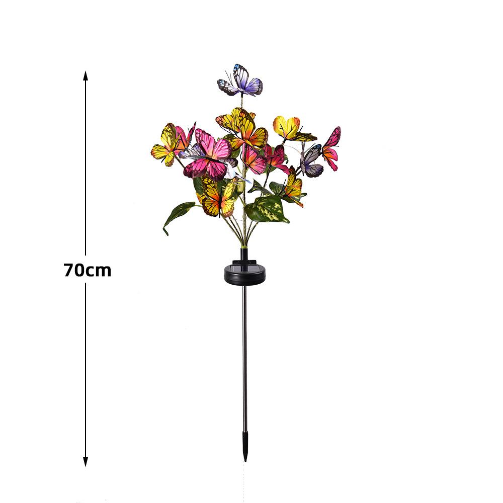 新款太阳能仿真蝴蝶LED地插灯户外庭院草坪灯花园装饰氛围灯