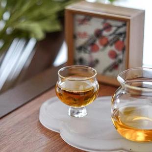 严选供应圆融玻璃杯耐热高硼硅主人杯功夫茶具透明喝茶杯水杯