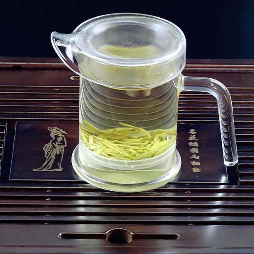 高鹏硅玻璃泡茶壶7把S把雪菊壶加厚纱布过滤内胆三件式红茶冲茶器