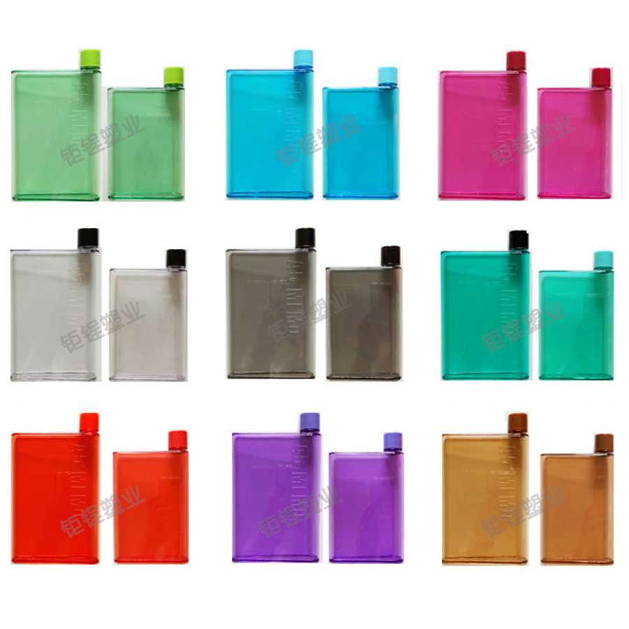 创意a5纸张水杯透明运动水壶塑料扁a6笔记本随行广告杯环保