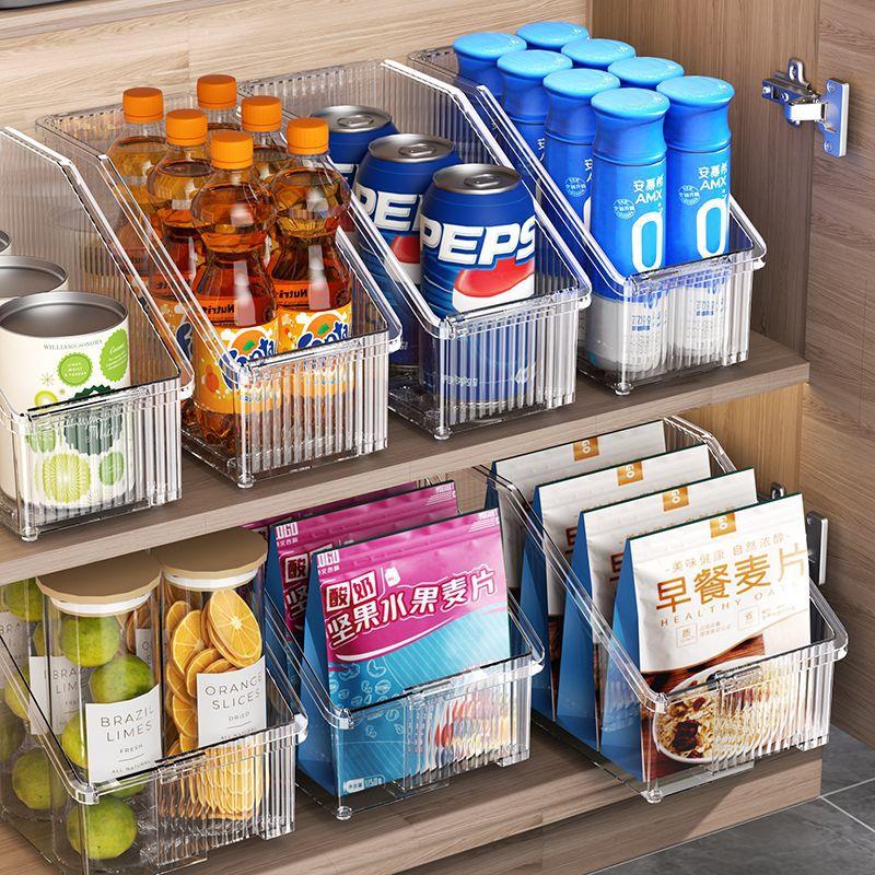 浴室橱柜收纳盒抽屉式可伸缩桌面零食杂物收纳筐深柜直角整理盒子