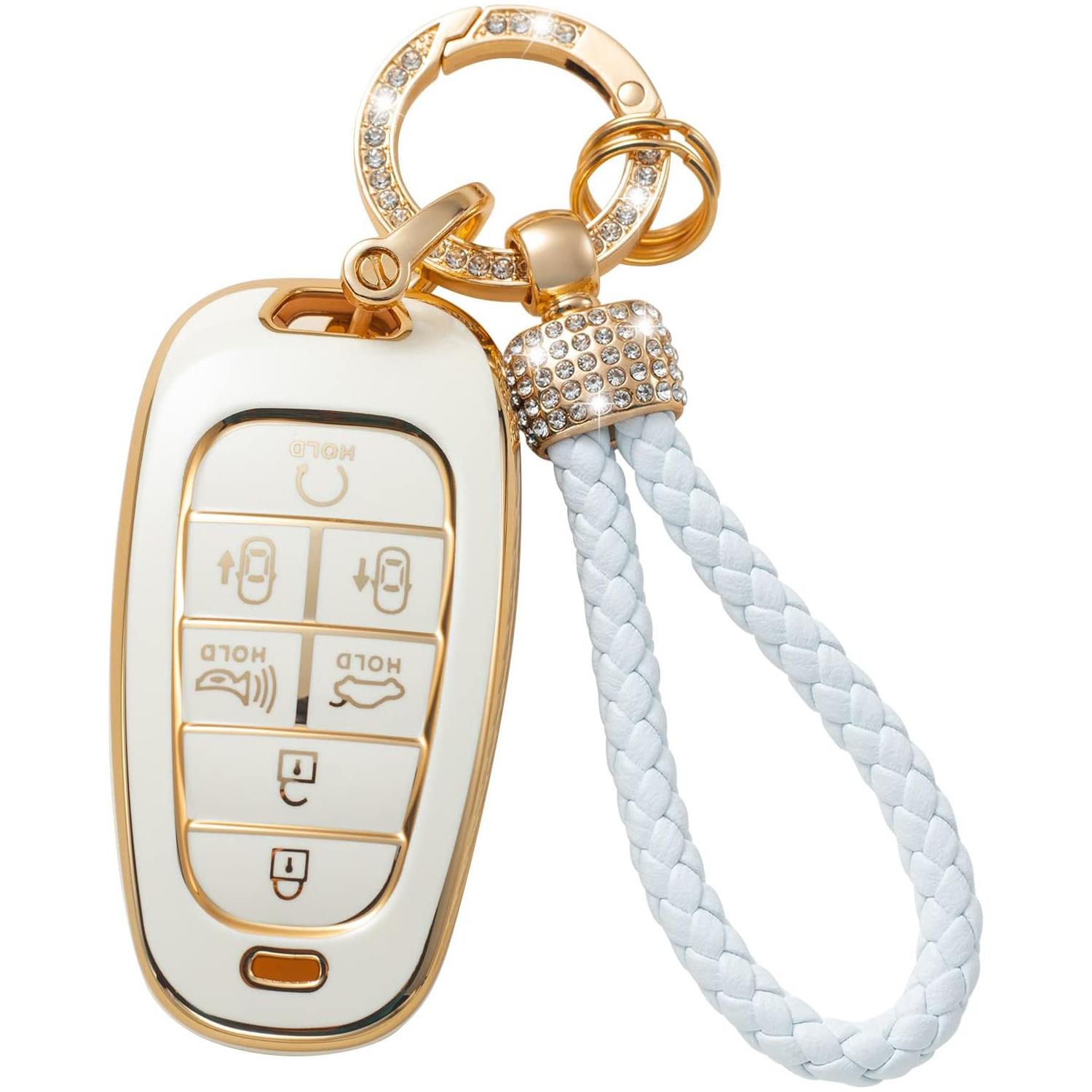 热销汽车钥匙套适用起亚钥匙包钻圈挂件钥匙绳扣链爆款