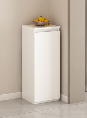 墙边薄柜20公分门后收纳柜30厘米厨房储物柜走廊尽头实木定制30cm