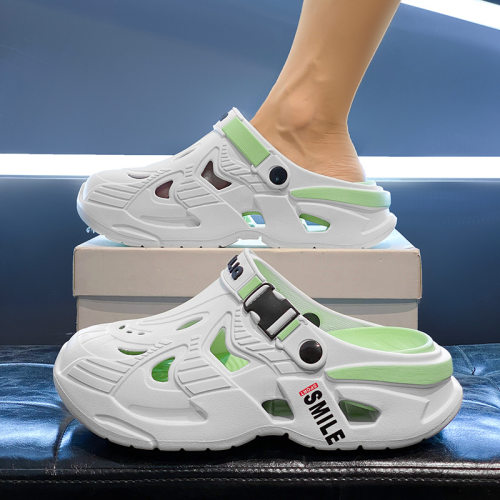 跨境洞洞鞋男2026外穿eva环保厚底包头两穿沙滩开车凉sandals