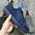 Dark Blue Heel with Embroidery