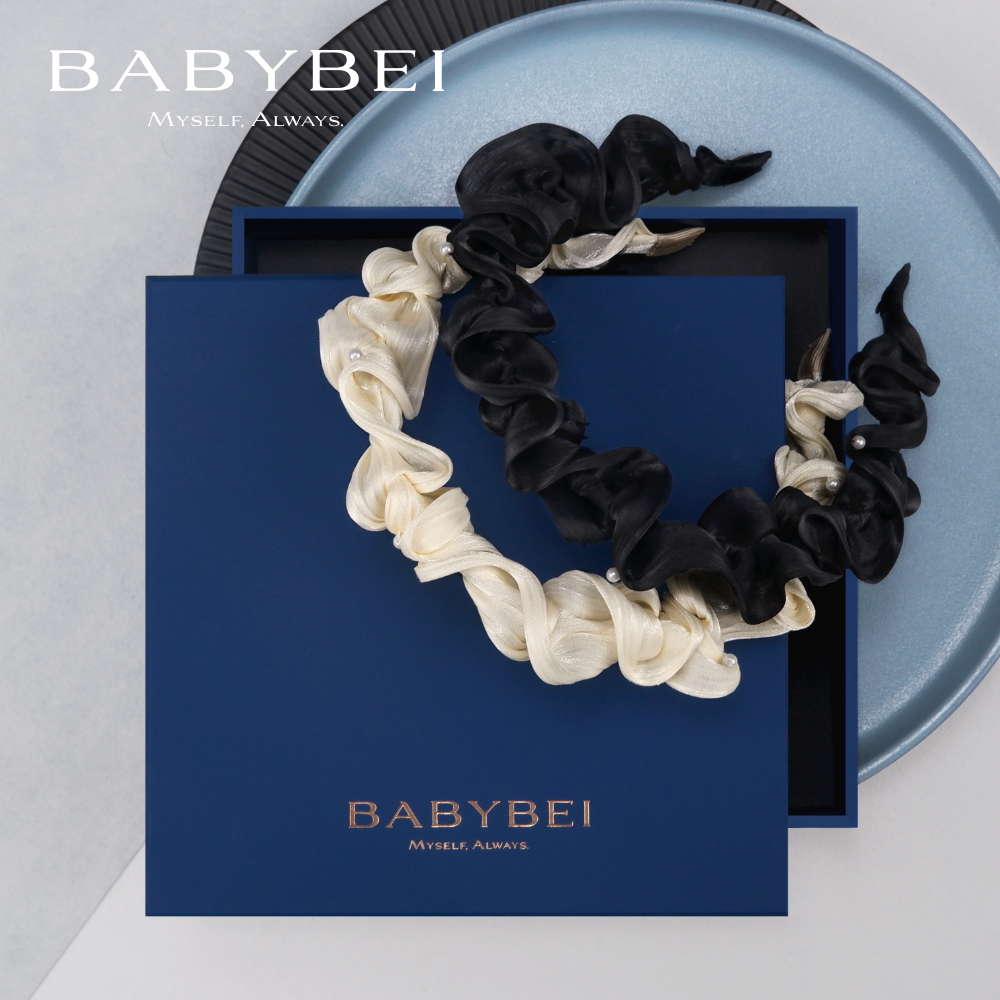 BABYBEI初贝纱纱珍珠细版发箍