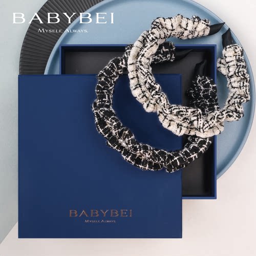 张小婉同款BABYBEI初贝妮妮珍珠超宽版发箍高级法式高颅顶千金风