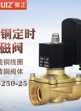 徽正定时电子排水电磁阀开关阀AC220V DC24V 4分6分1寸1.2寸2寸