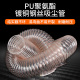 PU吸尘管聚氨酯风管镀铜钢丝软管透明吸尘木屑木工伸缩通风管壁厚