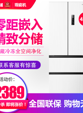 Ronshen/容声 BCD-437WD3MPQ 法式多门60cm超薄嵌入式电冰箱家用