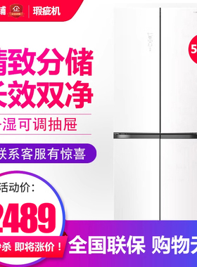 容声BCD-502WVS1FPCA 变频一级能效十字对开四开门冰箱 等级机