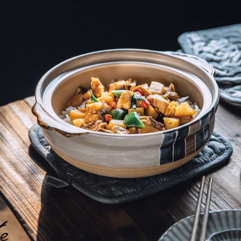 肆月黄焖鸡砂锅米饭专用鸡煲锅煲鸡汤鸡公炖肉家用红烧肉老式平底