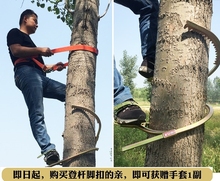 电工 抓树工具无爬树神器攀爬爬杆铁鞋 木杆上树卡扣爬杆器电力新款