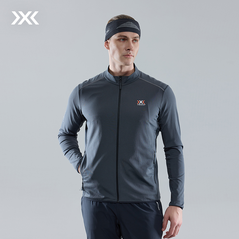 X-BIONIC 飞逸针织立领夹克 男  轻量弹力透气舒适春秋夹克外套