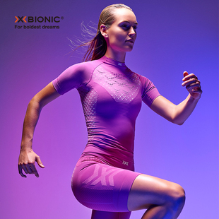 上衣 BIONIC 倍能4.0女士短袖 女子运动长跑步紧身马拉松压缩衣
