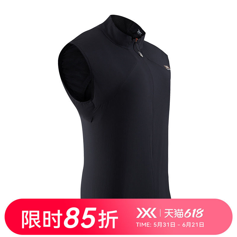 X-BIONIC 轻量跑步马甲 黑色中性款运动无袖 男女同款 XVC20425