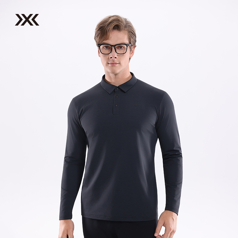 X-BIONIC 布里兹吸湿速干长袖POLO 男 防晒商务休闲通勤秋冬衬衫