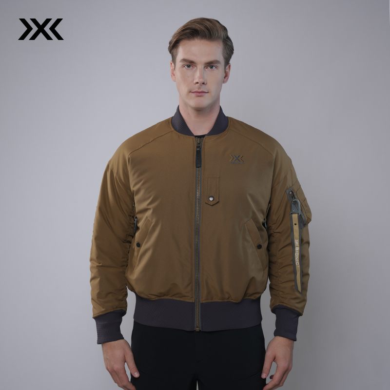X-BIONIC  银河戈尔MA-1飞行夹克 男秋冬防风拒水保暖金标P棉外套