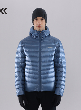 x-bionic 旷野轻量连帽羽绒服 男 秋冬轻量防风防泼鹅绒羽绒衣