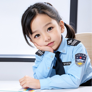 儿童警服警察服小警官服女童全套玩具角色扮演交警公安制服演出服