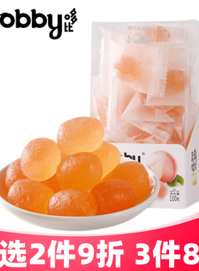 哆比（DOBBY）蒟蒻白桃果汁软糖100g 果汁糖果休闲零食