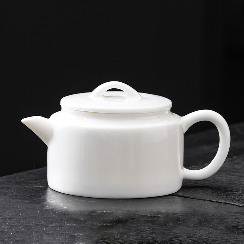 羊脂玉白瓷茶壶德化陶瓷手工家用泡茶壶功夫茶具单壶西施壶井栏壶