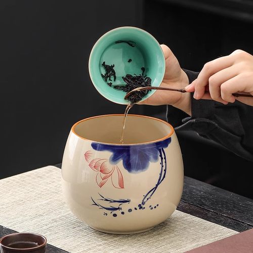 陶瓷大号茶渣缸家用水盂建水茶