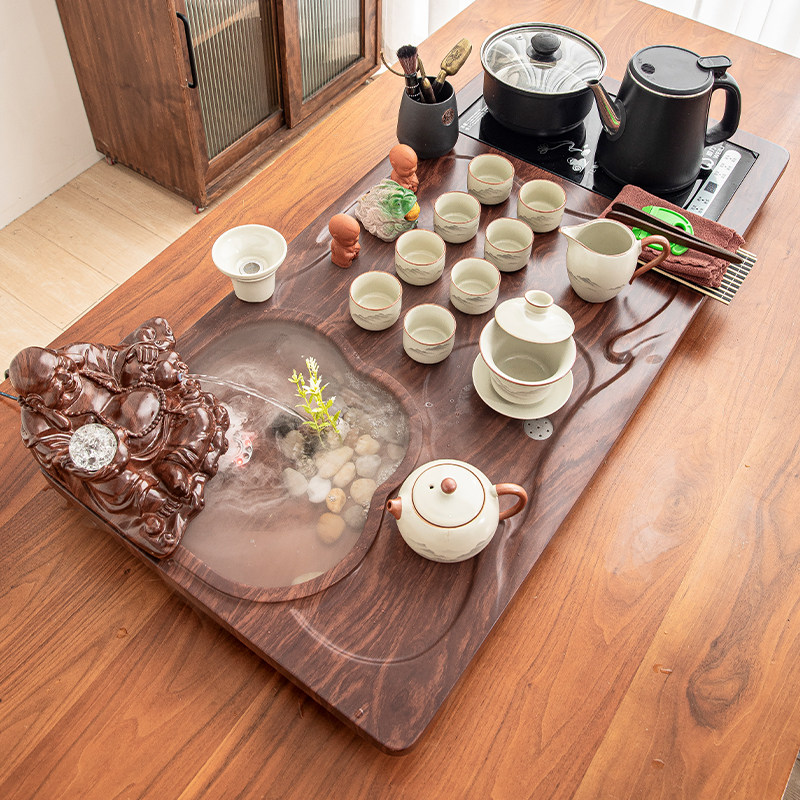茶具套组家用整套功夫一体雾化佛大茶台茶盘全自动底部上水烧水壶