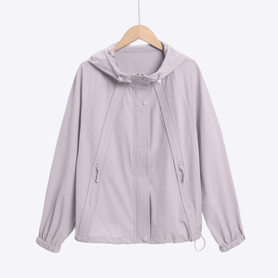 正品 赏心岁月中年妈妈连帽防晒服夏季 空调衫 新款 薄外套洋气大码