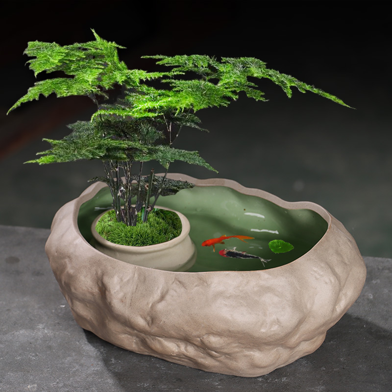 铜钱草水培花盆陶瓷大号特价清仓多肉盆栽盆创意水养绿萝水仙碗莲