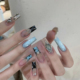 恶魔之花 纯手工穿戴甲中长款 轻奢温柔高级感小众显白指甲美甲贴