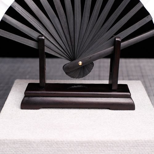 黑檀木可拆卸底座扇子