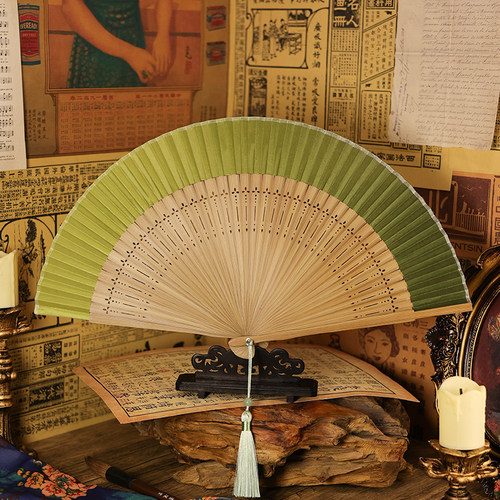 夏天扇子古风扇子折叠扇子古风折扇汉服扇新中式女扇舞蹈扇小扇子